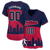 CUSTOM ROYAL 3D ATLANTA CITY BASEBALL JERSEY - PRINTED