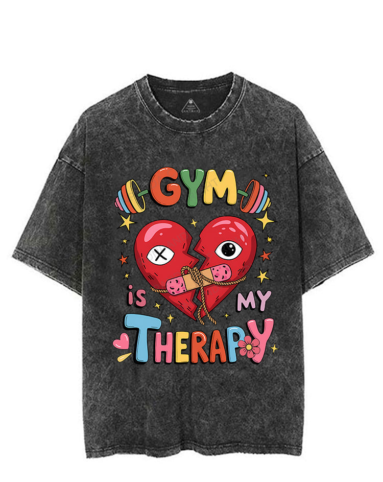 GYM IS MY THERAPY VINTAGE GYM SHIRT