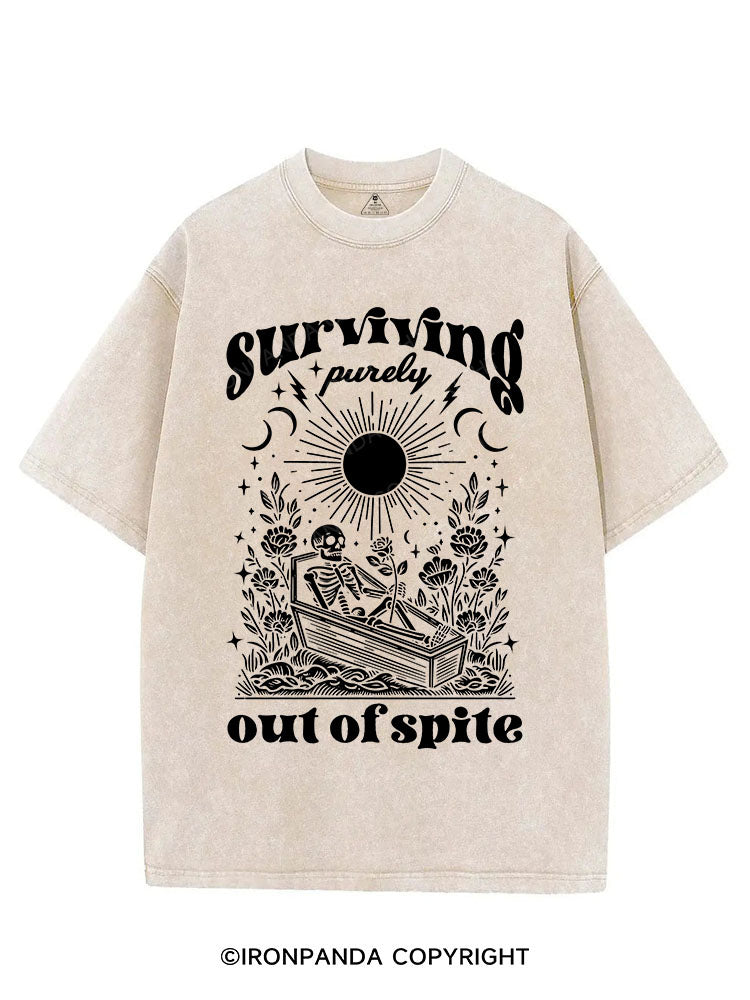 SURVIVING PURELY OUT OF SPITE VINTAGE GYM SHIRT