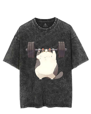 MEOW-MUSCLE LOADING UP VINTAGE GYM SHIRT