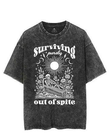 SURVIVING PURELY OUT OF SPITE VINTAGE GYM SHIRT
