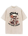 SHHH NO ONE CARES VINTAGE GYM SHIRT