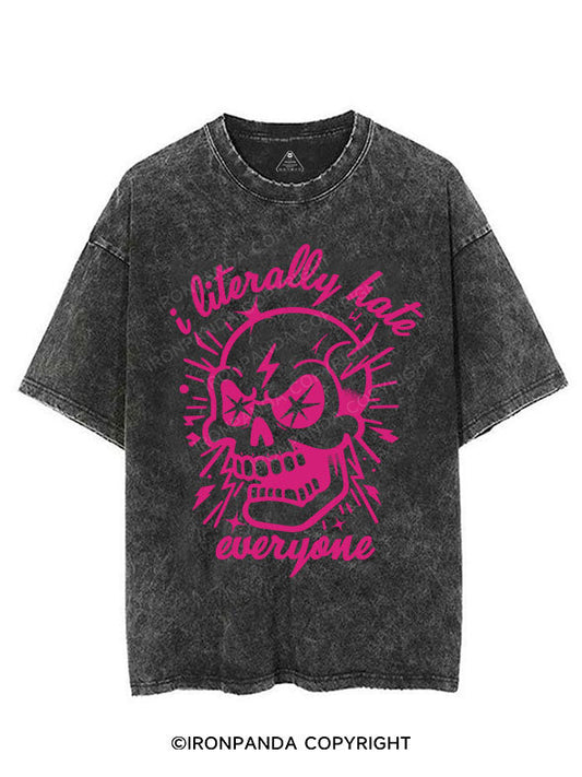 I LITERALLY HATE EVERYONE VINTAGE GYM SHIRT