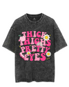 THICK THIGHS PRETTY EYES VINTAGE GYM SHIRT